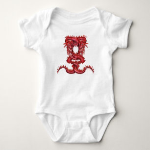 Dubbel röd drake t shirt