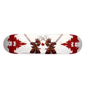Dubbel Samurai Old School Skateboard Bräda 18 Cm