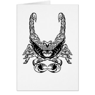 Dubbel Scorpiondesign & fredstecken Hälsningskort