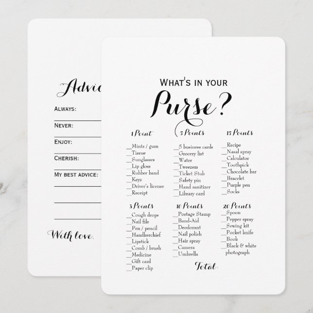 Dubbel Sida - 2 Bröllopsfestspel Bröllopspresent | Inbjudningar (Fram/baksida)