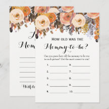 Dubbel Sida Höst Baby Shower Spel