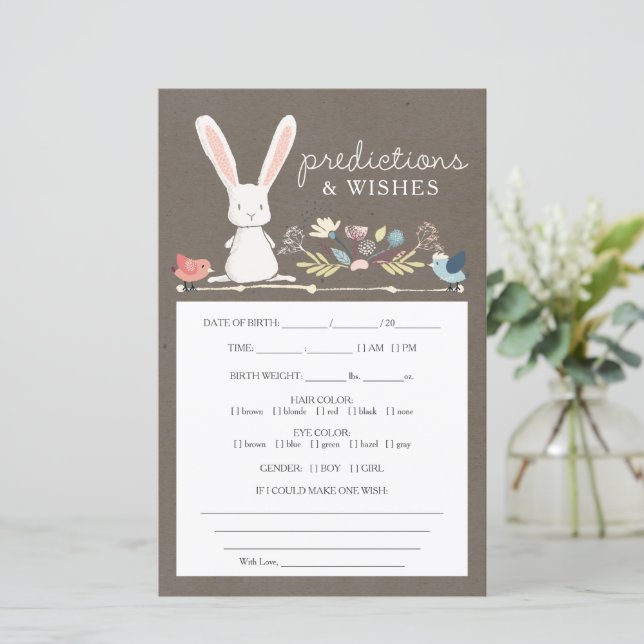 Dubbel Sided Förutsägelser Ett Lite Kanin Baby Spe (Stående Fram)