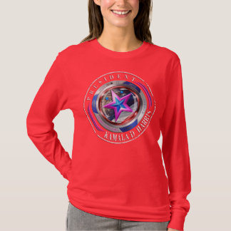 Dubbel Sided Harris-Walz Vinge/Frimärke Medallion T Shirt