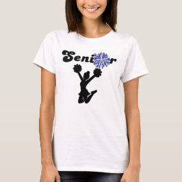 Dubbel Sided Senior Cheerleader Blå & Grå T Shirt