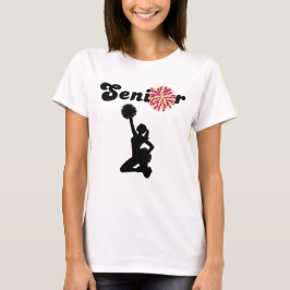 Dubbel Sided Senior Cheerleader Marinröd & Gul T Shirt