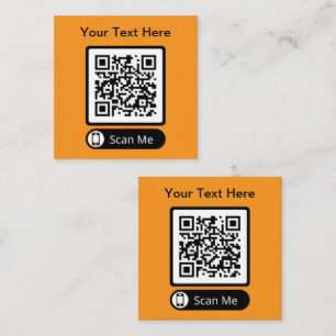 Dubbel Sided Skannbar QR-kod Fyrkantigt Visitkort