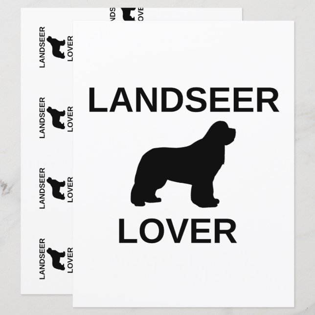 dubbel sidig landseer älskare scrapbook (Fram/baksida)