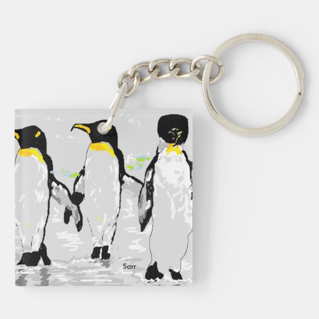 Dubbel sidig nyckelring Penquins (Baksidan)