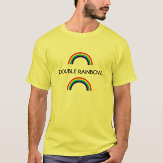 DUBBEL SKJORTA FÖR REGNBÅGE T T-SHIRT