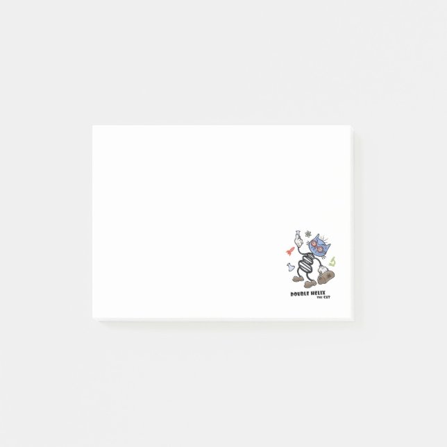 Dubbel spiral katten post-it block (Framsida)