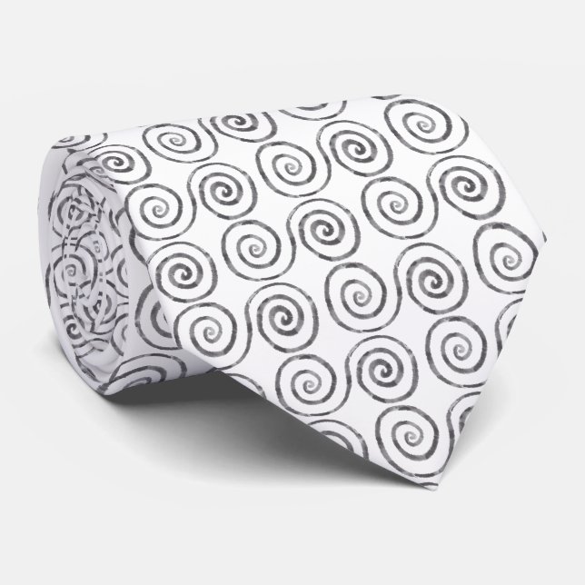 Dubbel spiral keltiskt mönster slips (Rullad)