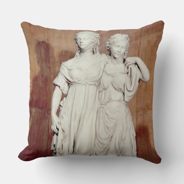 Dubbel staty av princessesna Louise (1776-1810) Kudde (Framsida)