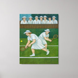 Dubbel - Stor Inrullad Canvas Tennis Konsttryck