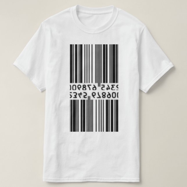 Dubbel streckkod t shirt (Design framsida)
