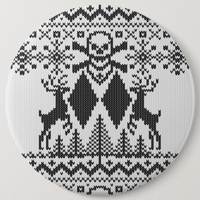 Dubbel svart ful diamantCrossbonesytterlighet Knapp (Framsida)