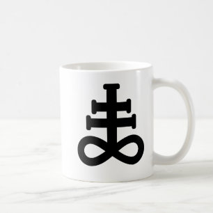 Dubbel svart svavelsymbolmugg kaffemugg