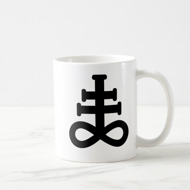 Dubbel svart svavelsymbolmugg kaffemugg (Höger)