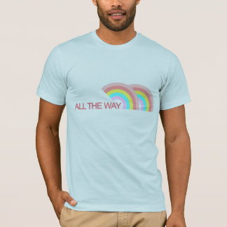 Dubbel T-tröja för regnbåge hela vägen Tee