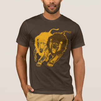 Dubbel Tau av lejonT-tröja (guld) Tee Shirt