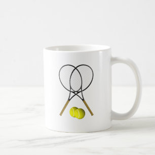 Dubbel Tennis Sport Tema Kaffemugg