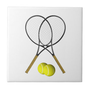 Dubbel Tennis Sport Tema Kakelplatta