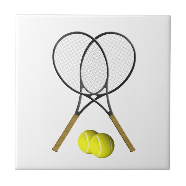 Dubbel Tennis Sport Tema Kakelplatta (Framsidan)