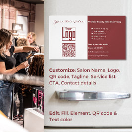 Dubbel tontäthet: Professionell Hair Salon Magnetiska Visitkort