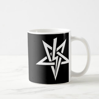 Dubbel vitAnton Szandor LaVey Sigil mugg