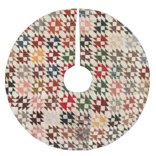 Dubbel X-quilt Julgransmatta Borstad Polyester