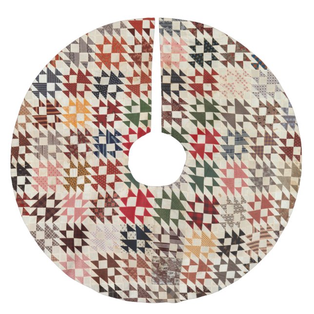 Dubbel X-quilt Julgransmatta Borstad Polyester (Framsidan)