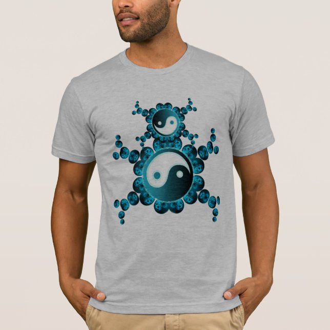 Dubbel YinYang T-tröja Tee (Framsida)