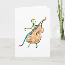 Dubbelbas Stickman Kort