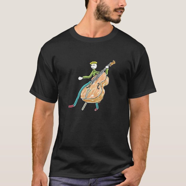 Dubbelbas Stickman T Shirt (Framsida)