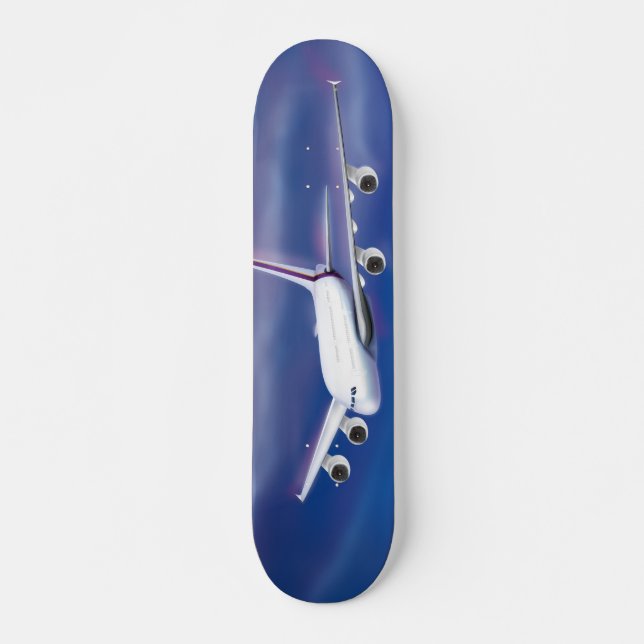 Dubbeldeckad kommersiell flygplan skateboard bräda 21,5 cm (Framsida)