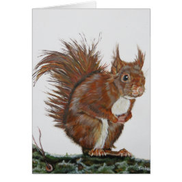 Dubbele kaart Eekhoorn. Hälsningskort