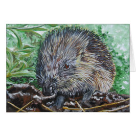 Dubbele kaart Egel. Hälsningskort