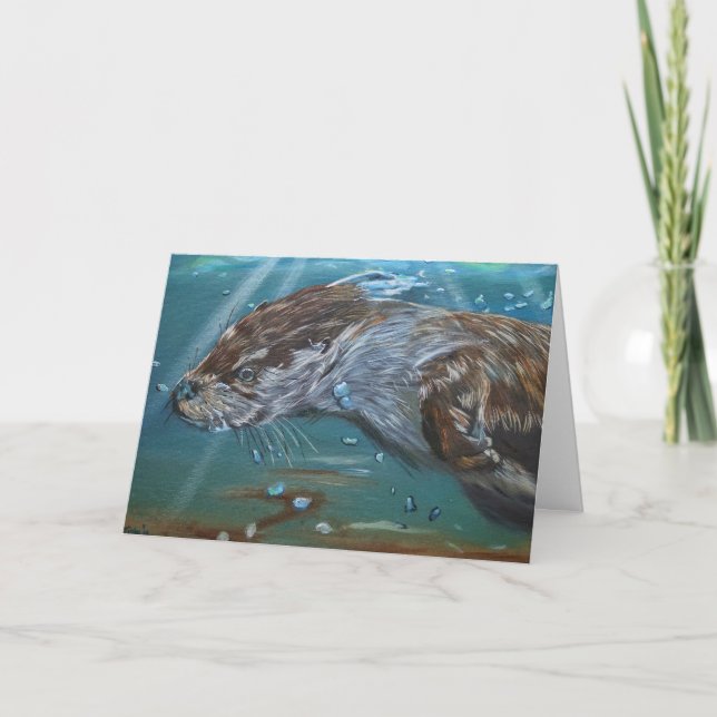Dubbele kaart Otter. Kort (Framsida)