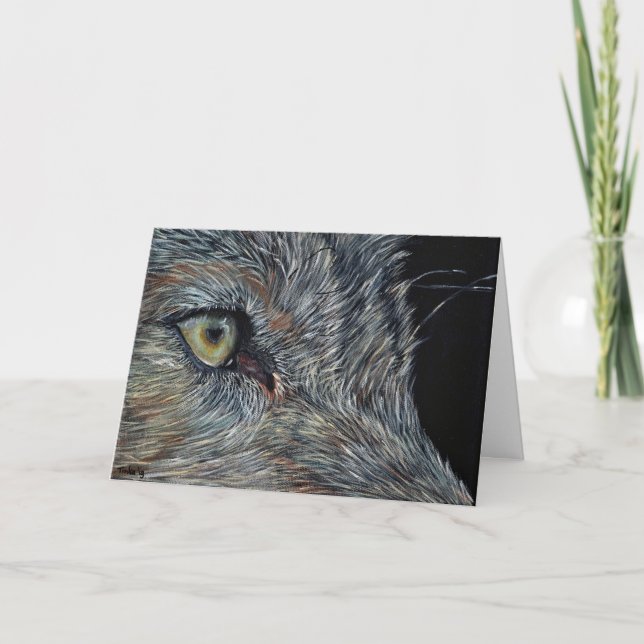 Dubbele kaart wolf kort (Framsida)