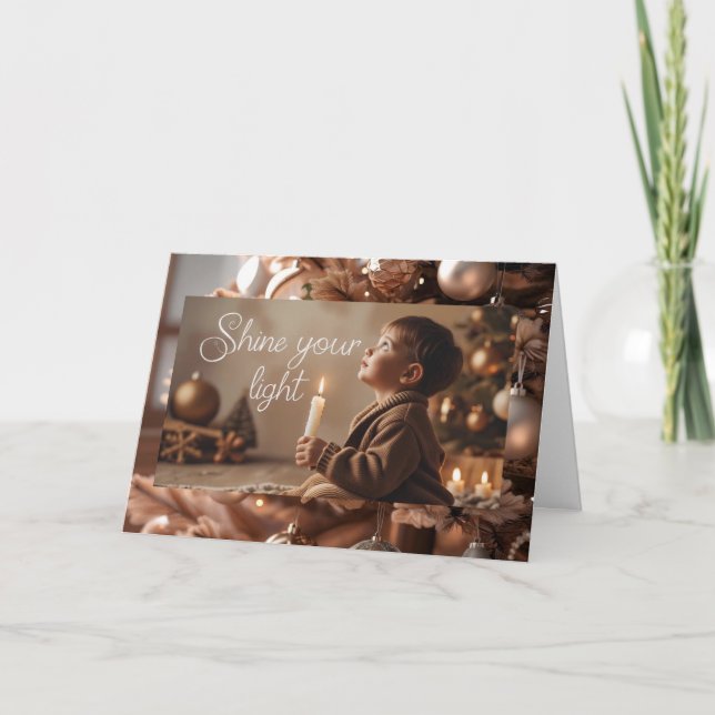 Dubbele kerst wenskaart kort (Framsida)