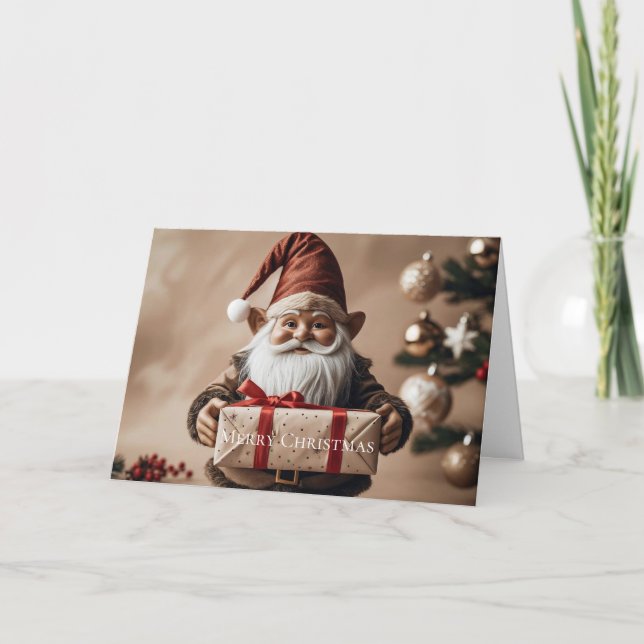 Dubbele wenskaart kerst kort (Framsida)