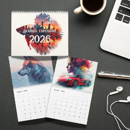 Dubbelexponeringskonst 2026 Unik Surreal Fotograf Kalender