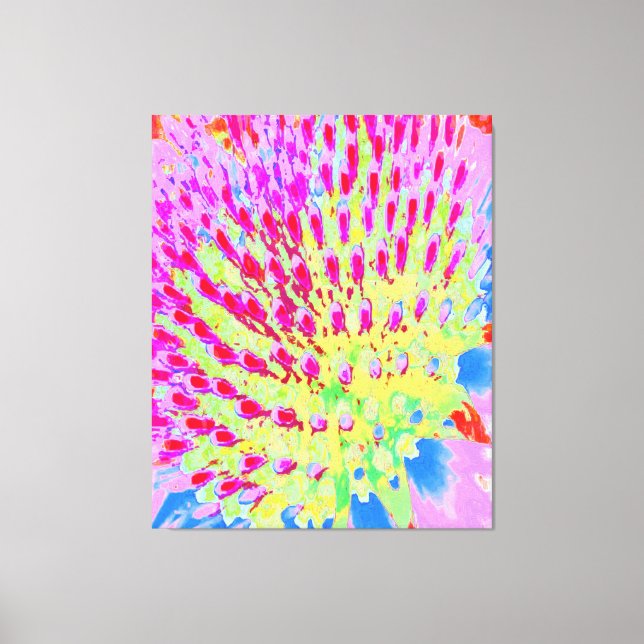 Dubbelfärgad Abstrakt för regnbåge, kolv Canvastryck (Framsida)