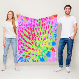 Dubbelfärgad Abstrakt för regnbåge, kolv Fleecefilt