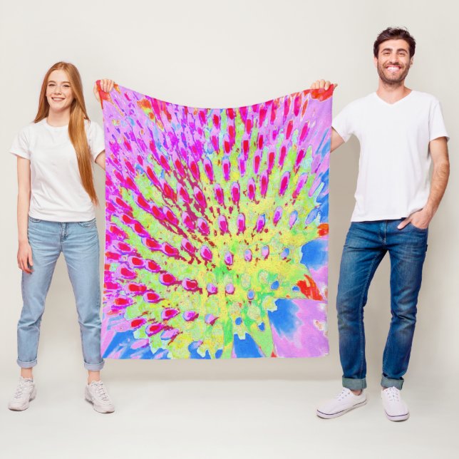 Dubbelfärgad Abstrakt för regnbåge, kolv Fleecefilt (På plats)