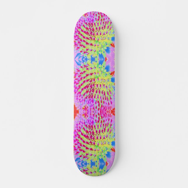 Dubbelfärgad Abstrakt för regnbåge, kolv Mini Skateboard Bräda 18,5 Cm (Framsida)