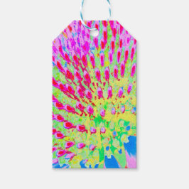 Dubbelfärgad Abstrakt för regnbåge, kolv Presentetikett