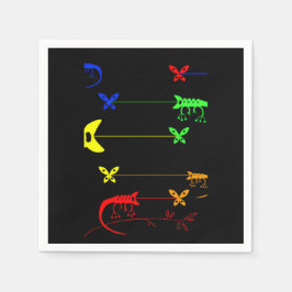 Dubbelfärgad regnbåge Chameleon Party Pappra blöjo Pappersservett