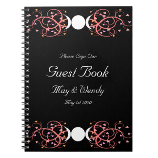 DubbelgudinnaWiccan lesbisk Handfasting Guestbook Anteckningsbok Med Spiral