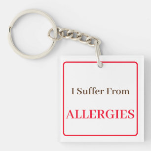 Dubbelhäftad nyckelring - Jag lider av allergier