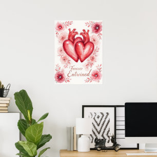 Dubbelhjärdar för Blommigten Förändrad Poster